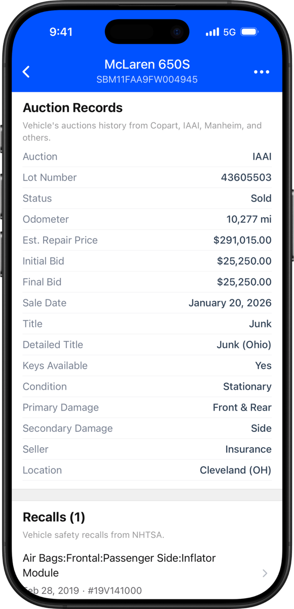 auction records page